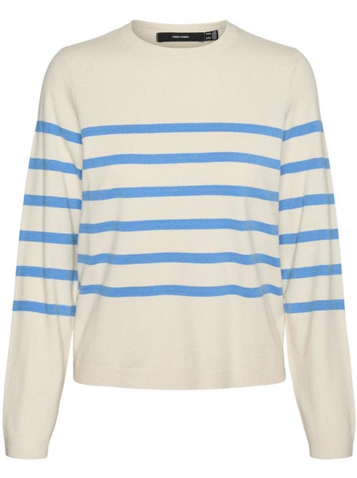 Camisola Vero Moda Saba para Mulher em Cru e Azul - Kiabi