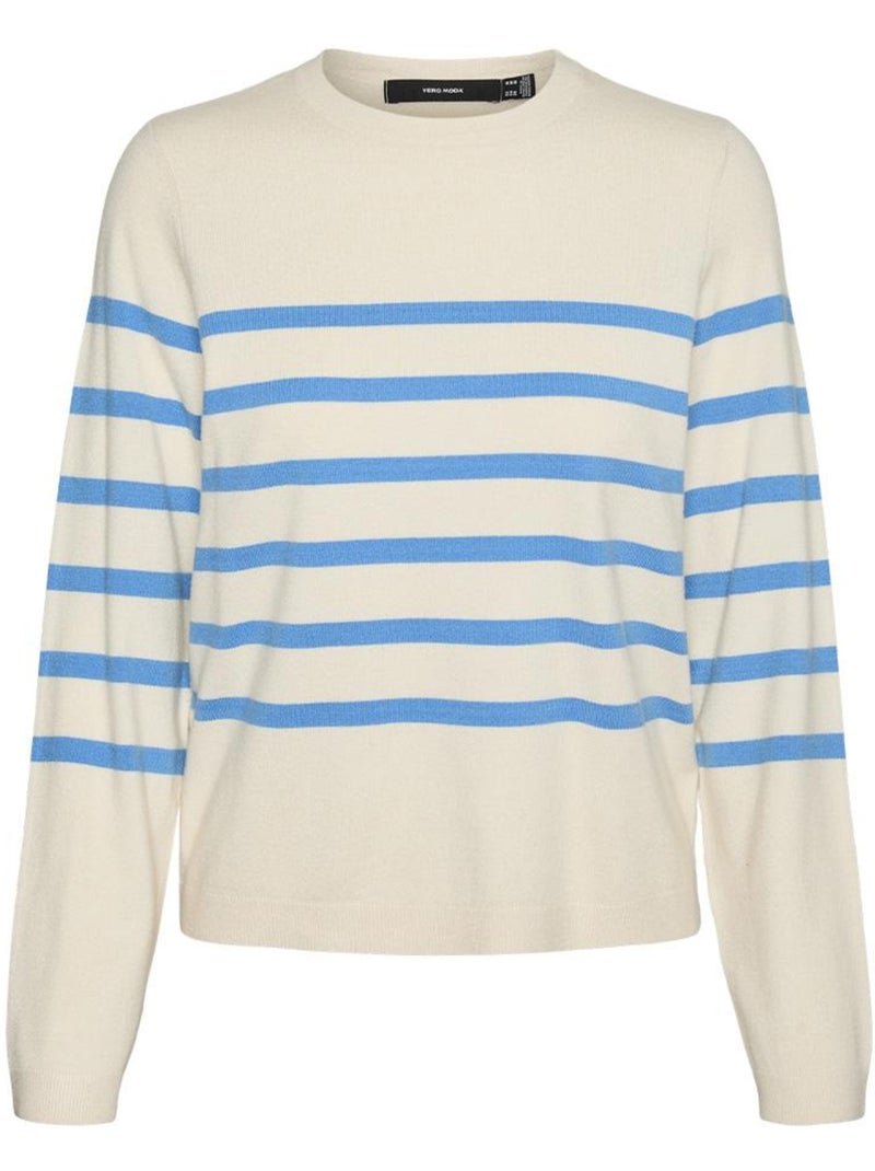 Camisola Vero Moda Saba para Mulher em Cru e Azul Ecru - Kiabi