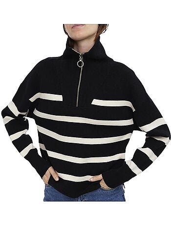 Camisola Vero Moda Saba para Mulher em Preto e Bege
