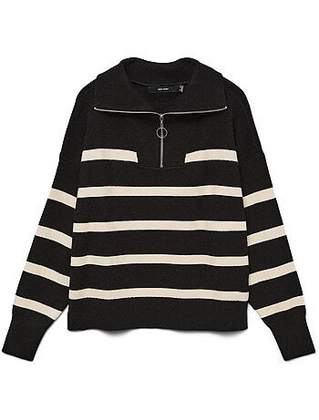 Camisola Vero Moda Saba para Mulher em Preto e Bege