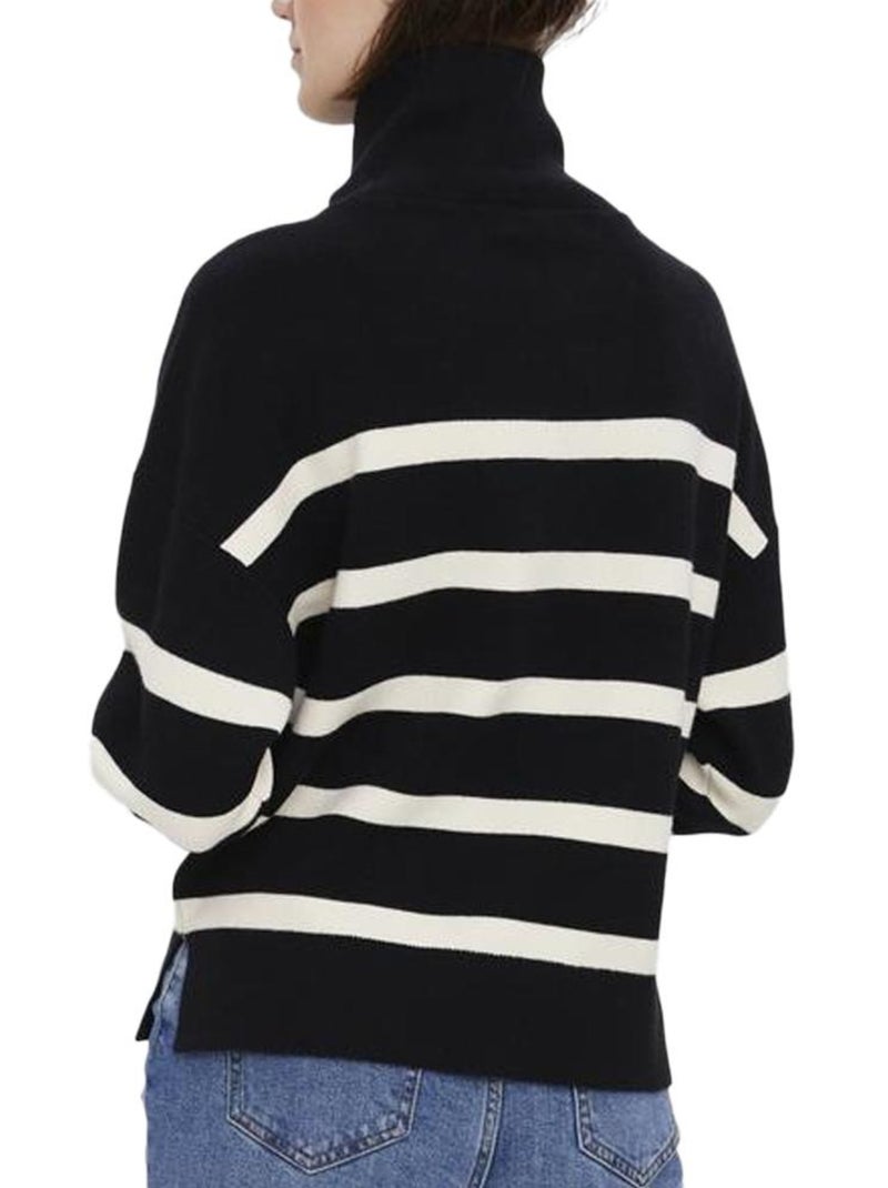 Camisola Vero Moda Saba para Mulher em Preto e Bege Preto - Kiabi