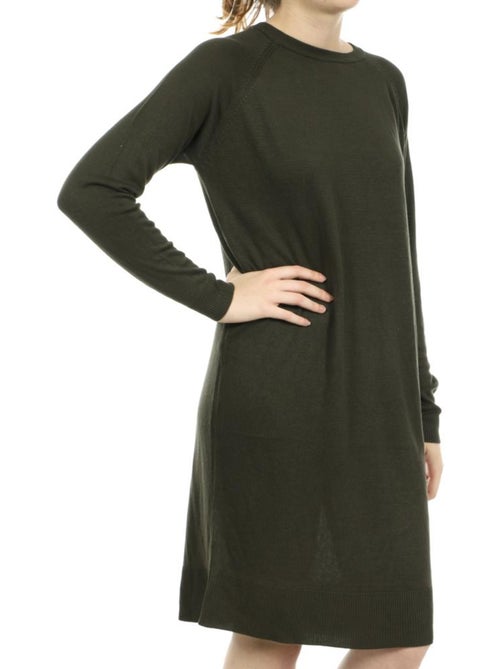 Camisola-Vestido Kaki Vero Moda Meghan para Mulher - Kiabi Camisola-Vestido Kaki Vero Moda Meghan para Mulher - Kiabi