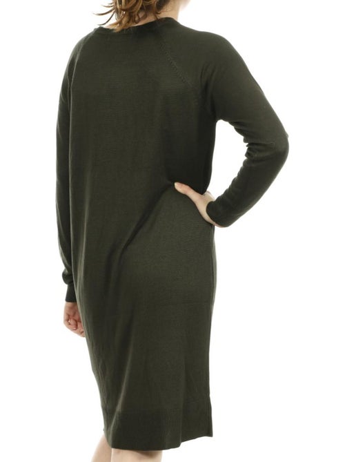 Camisola-Vestido Kaki Vero Moda Meghan para Mulher - Kiabi Camisola-Vestido Kaki Vero Moda Meghan para Mulher - Kiabi