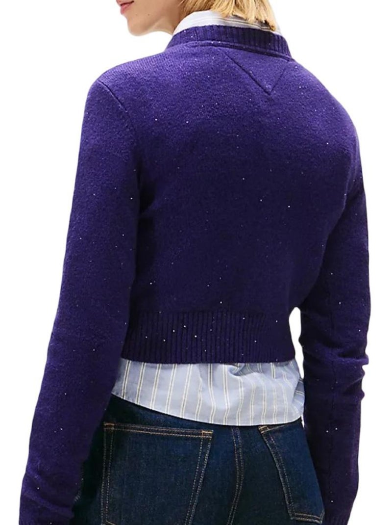 Camisola Violeta Tommy Hilfiger Tjw Sparkle Flag para Mulher Roxo - Kiabi