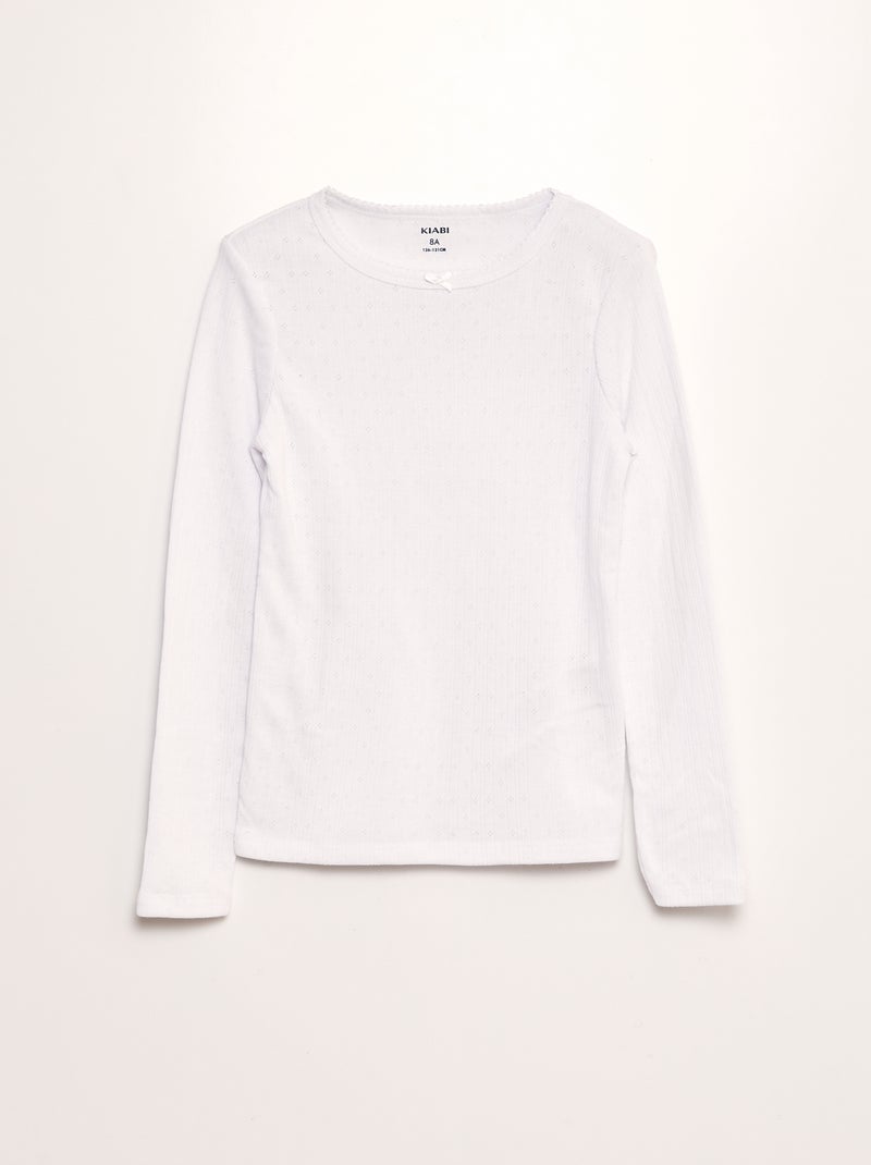 Camisolas interiores termorreguladoras  - lote de 2 BRANCO - Kiabi