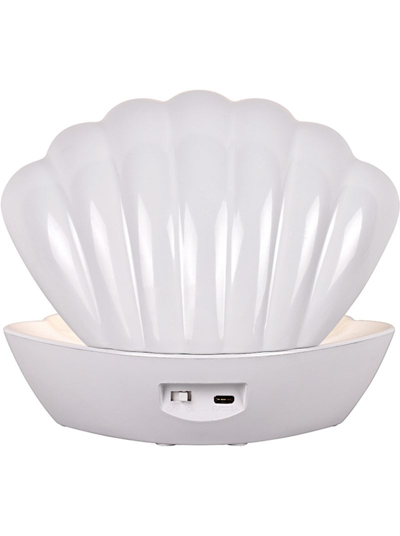 Candeeiro de concha iluminado com efeito brilhante Branco - Kiabi