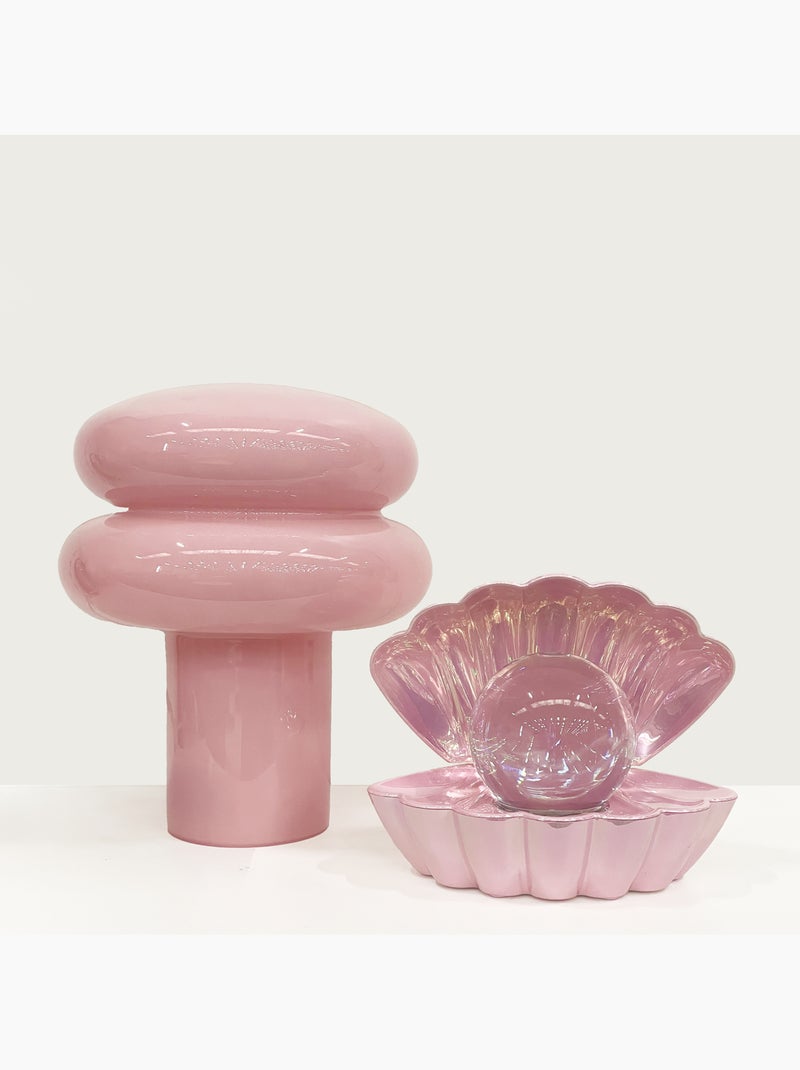 Candeeiro de concha iluminado com efeito brilhante Rosa - Kiabi