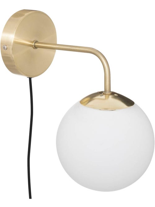Candeeiro de parede em vidro dourado - Kiabi