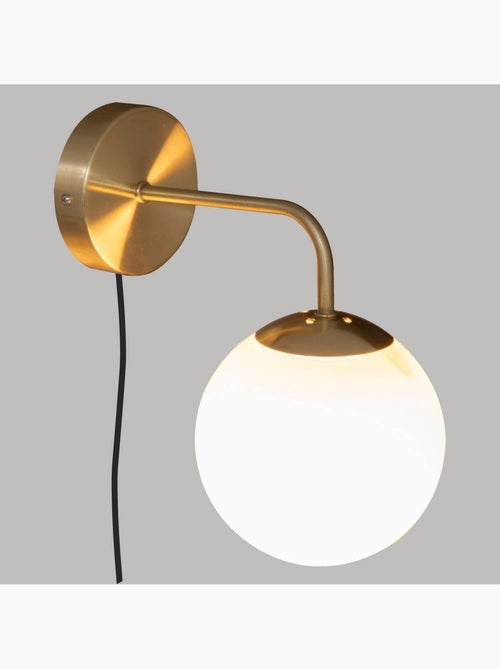 Candeeiro de parede em vidro dourado - Kiabi