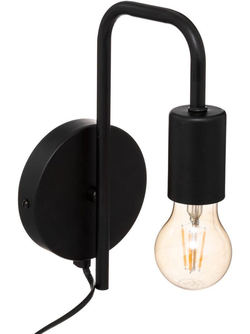 Candeeiro de parede moderno em metal Preto - Kiabi