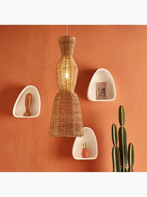 Candeeiro suspenso em juta e aço, design vertical - Kiabi