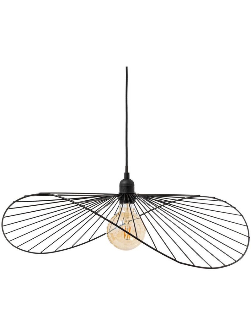 Candeeiro suspenso em metal preto Preto - Kiabi
