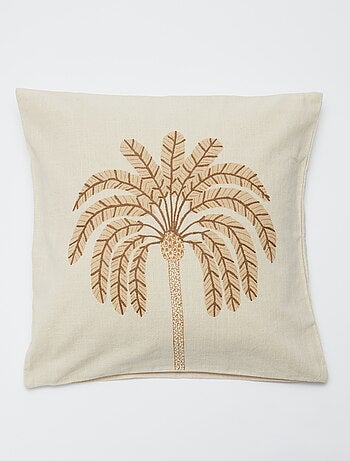 Capa de almofada (45x45cm) efeito linho - Kiabi Home