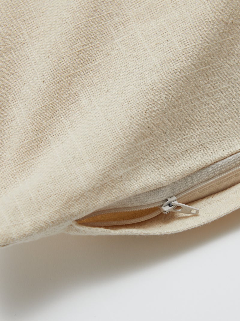 Capa de almofada (45x45cm) efeito linho - Kiabi Home BEGE - Kiabi