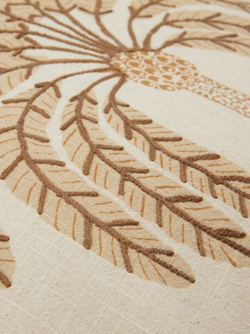 Capa de almofada (45x45cm) efeito linho - Kiabi Home BEGE - Kiabi