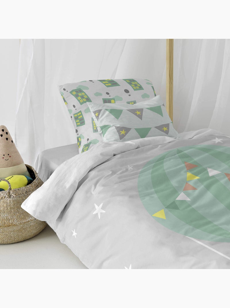 Capa de almofada Air balloon "Happyfriday" Multicolorido - Kiabi