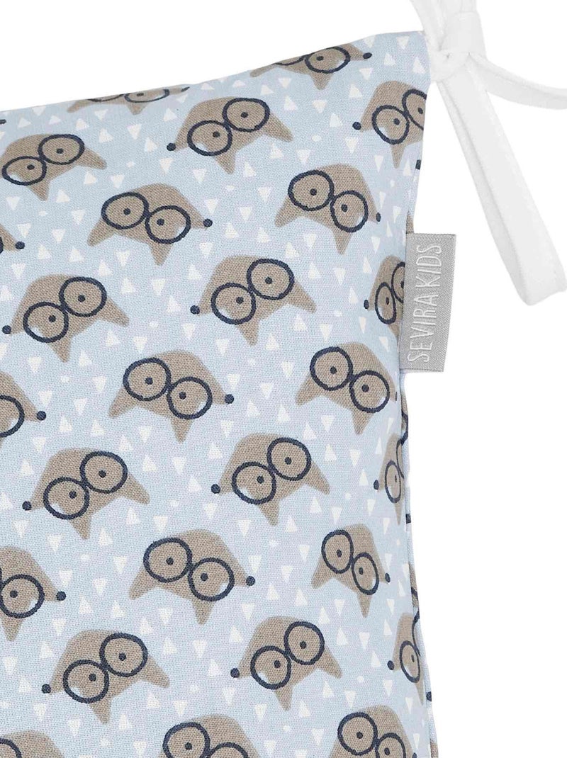 Capa de almofada ajustável em algodão para amarrar | sevira kids Azul - Kiabi