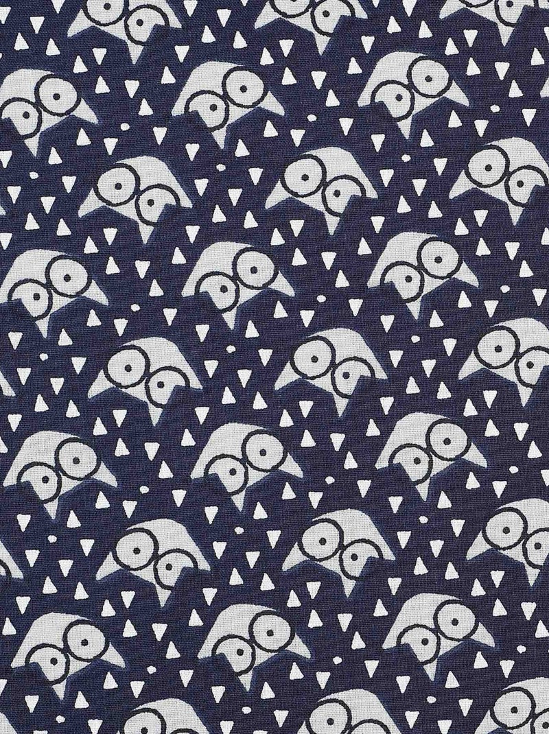 Capa de almofada ajustável em algodão para amarrar | sevira kids Azul-marinho - Kiabi