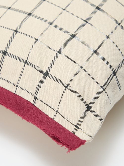 Capa de almofada aos quadrados - Kiabi