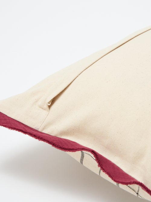 Capa de almofada aos quadrados - Kiabi