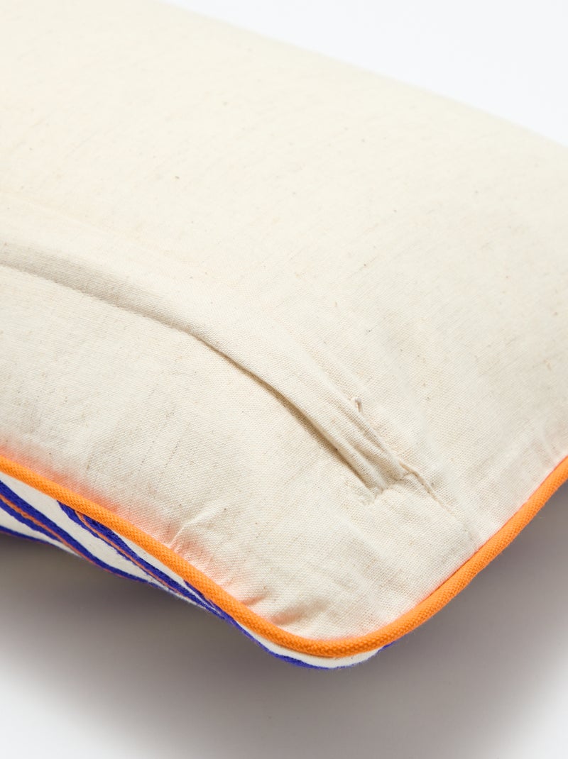Capa de almofada às riscas (30x50 cm) - Kiabi Home Azul - Kiabi
