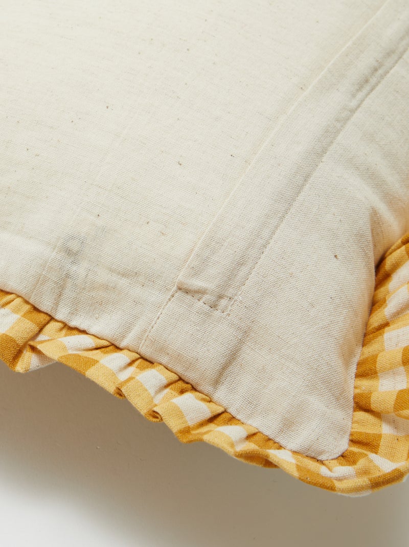 Capa de almofada às riscas (50 x 30 cm) AMARELO - Kiabi