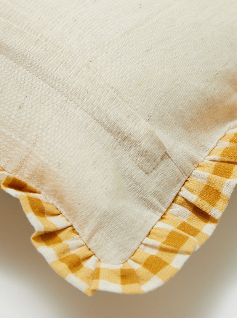 Capa de almofada às riscas (50 x 30 cm) AMARELO - Kiabi