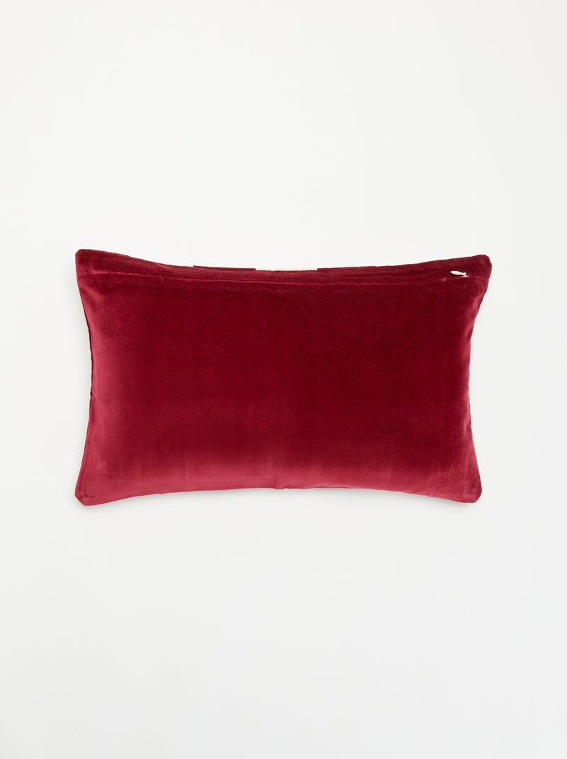 Capa de almofada bimaterial Vermelho - Kiabi