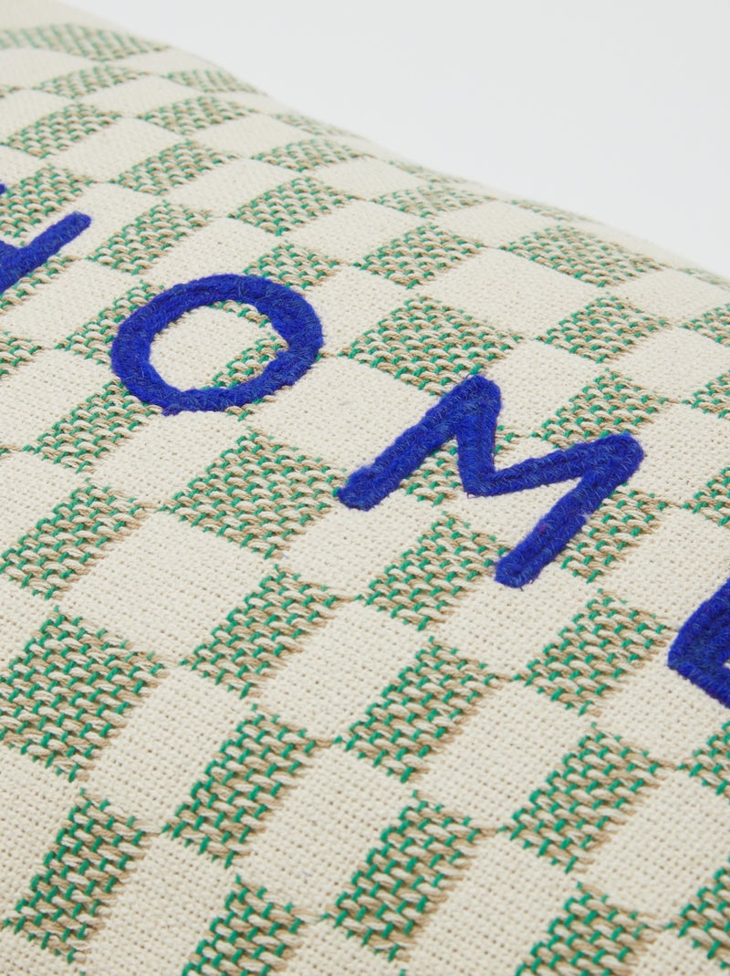 Capa de almofada bordada - Kiabi Home VERDE - Kiabi