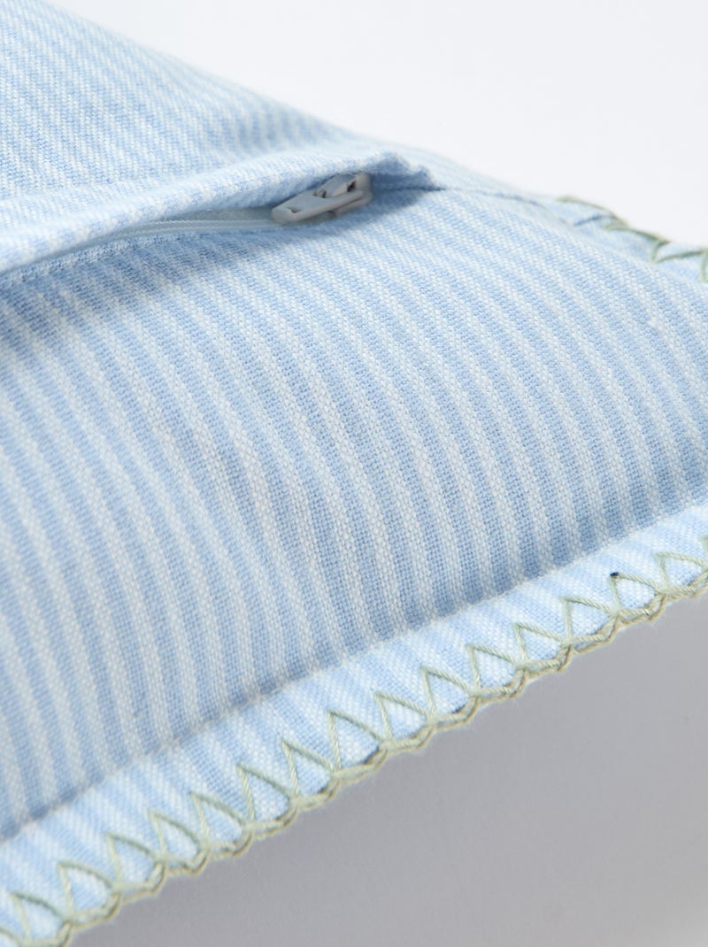 Capa de almofada bordada Azul - Kiabi