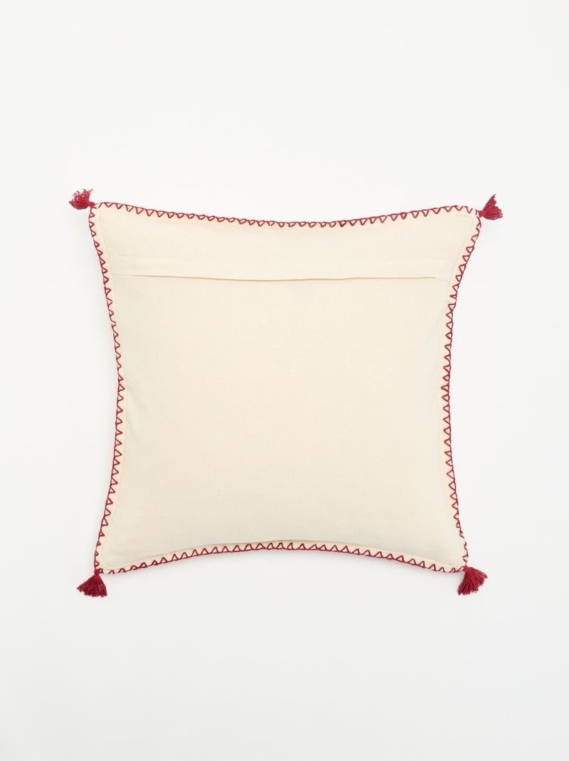 Capa de almofada bordada de Natal - KIABI Home Cru - Kiabi
