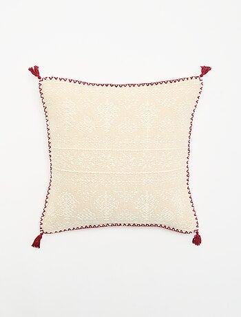 Capa de almofada bordada para o Natal - KIABI Home