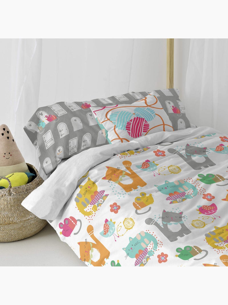 Capa de almofada Cat & mouse "Happyfriday" Multicolorido - Kiabi