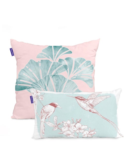 Capa de almofada Chinoiserie rose "Happyfriday" - Kiabi