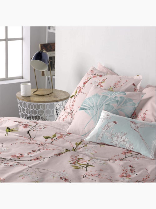 Capa de almofada Chinoiserie rose "Happyfriday" - Kiabi