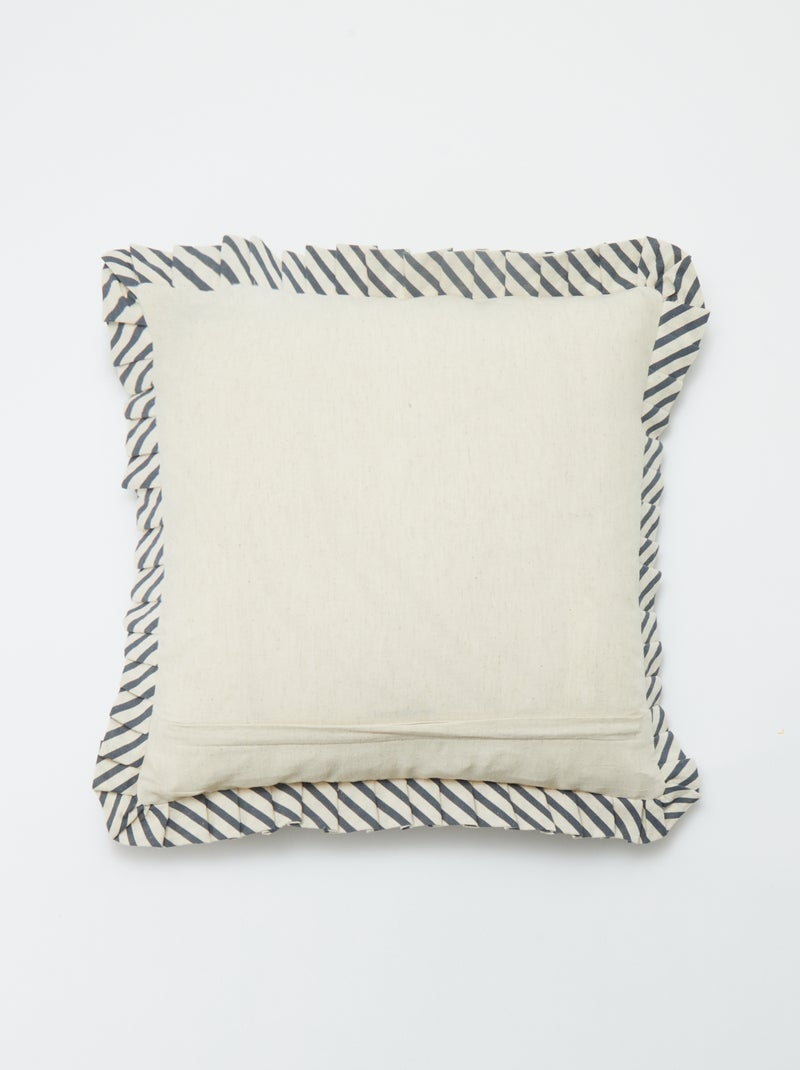 Capa de almofada com folhos (45 x 45 cm) PRETO - Kiabi