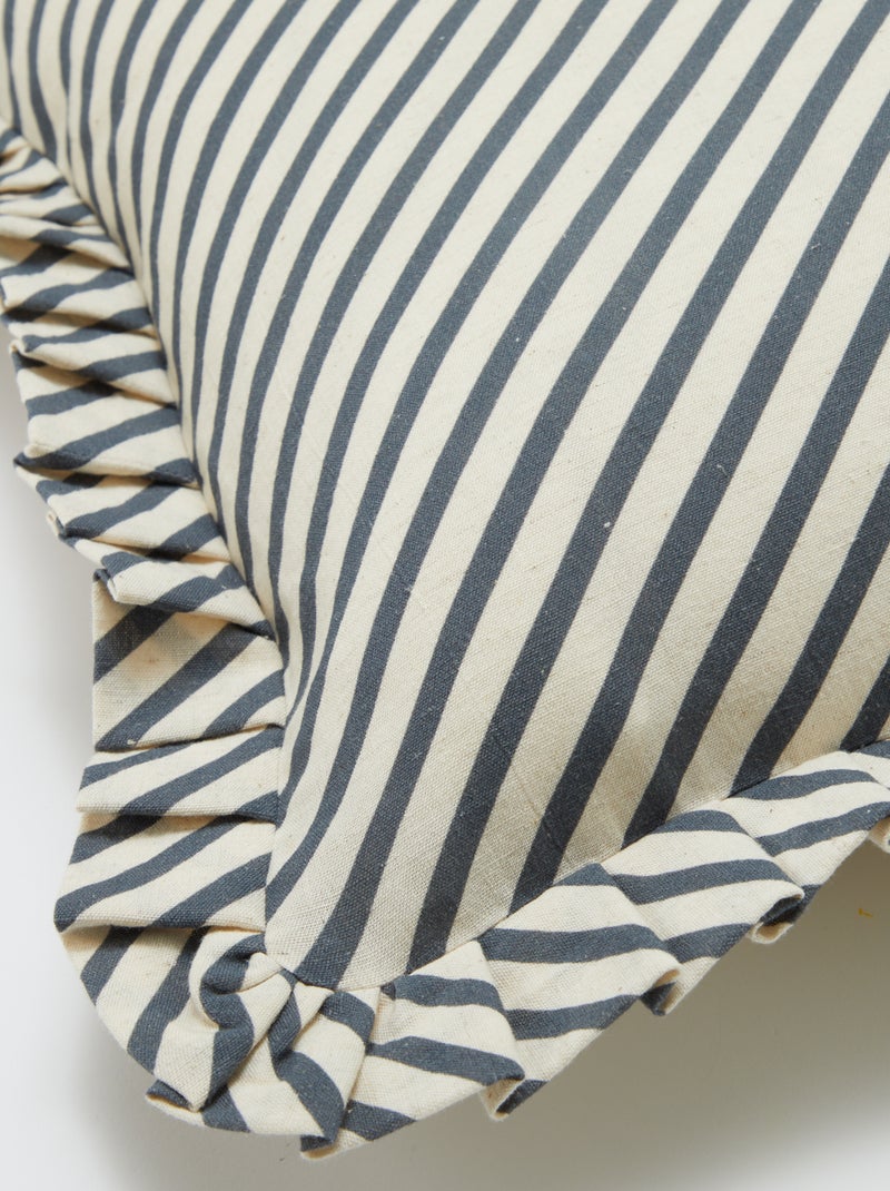 Capa de almofada com folhos (45 x 45 cm) PRETO - Kiabi