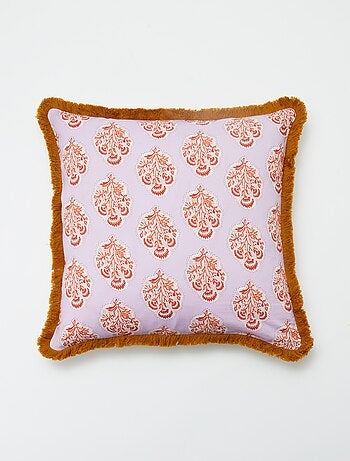 Capa de almofada com franjas (45 x 45 cm)