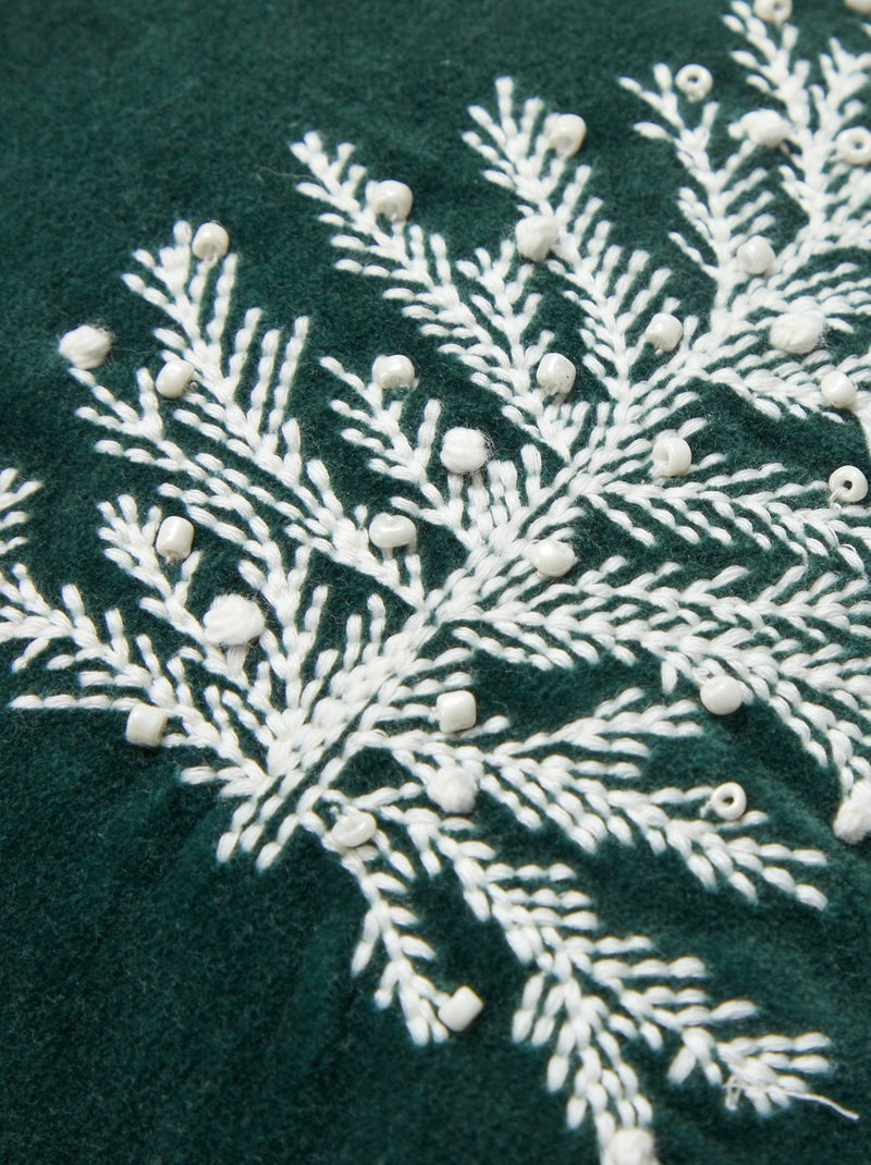 Capa de almofada de Natal em algodão 30 x 50 cm Verde - Kiabi