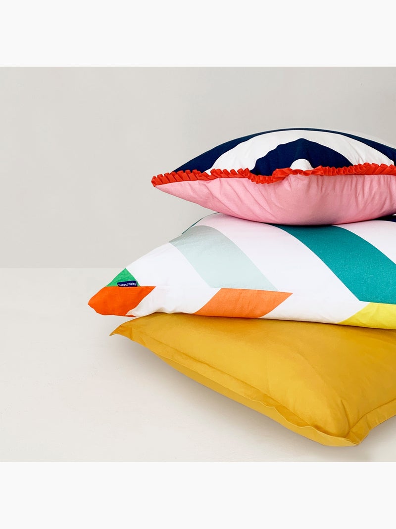 Capa de almofada decorativa Happy stripes "Happyfriday" Multicolorido - Kiabi