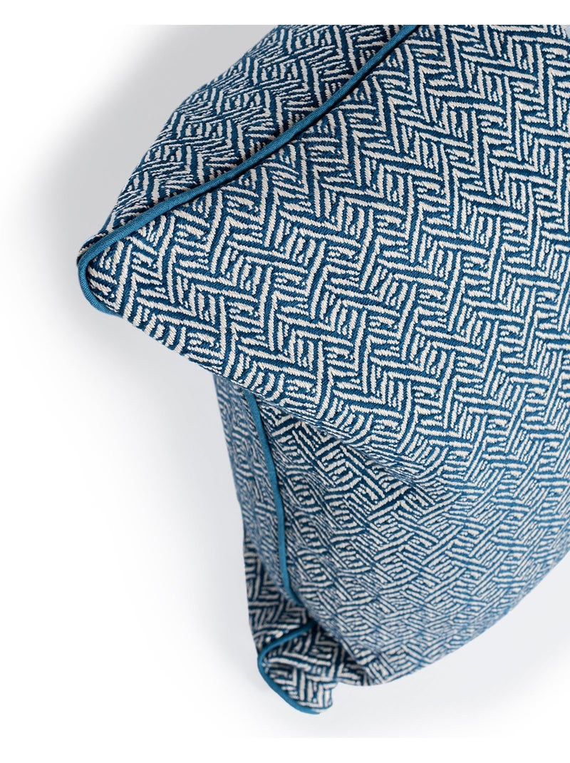 Capa de almofada decorativa Herringbone "Happyfriday" Azul-marinho - Kiabi
