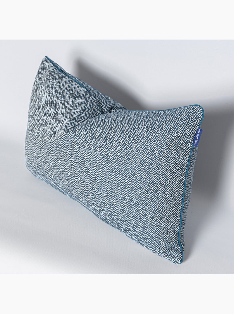 Capa de almofada decorativa Herringbone "Happyfriday" Azul-marinho - Kiabi