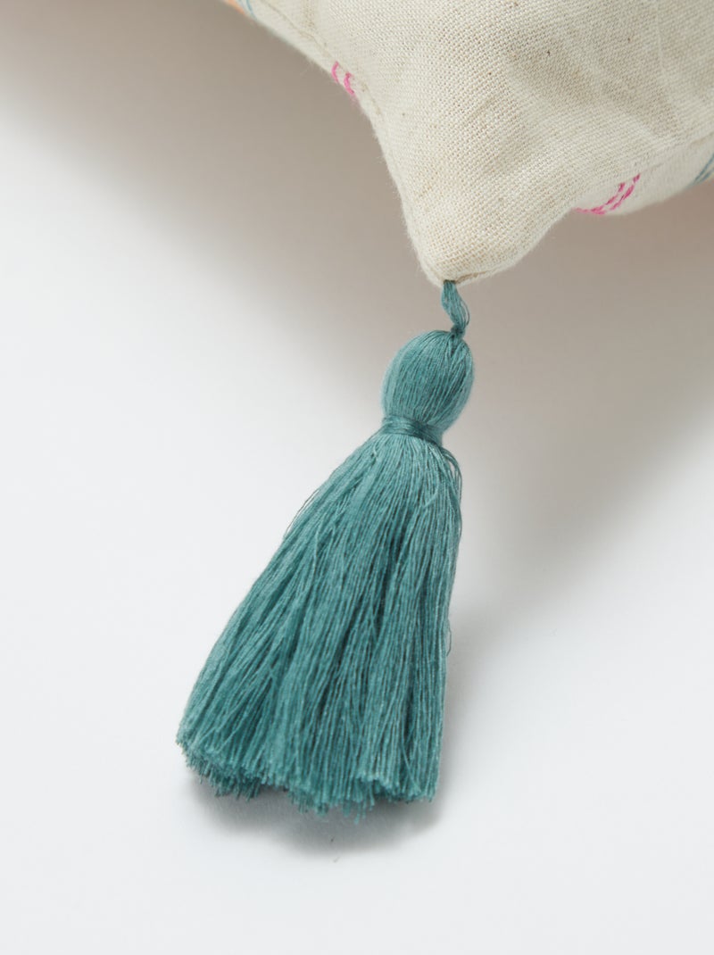 Capa de almofada em linho misto (45x45 cm) - Kiabi Home BEGE - Kiabi