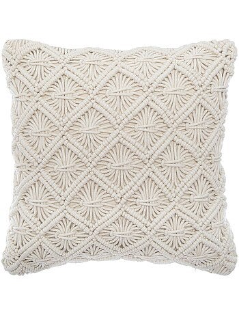 Capa de almofada em macramé
