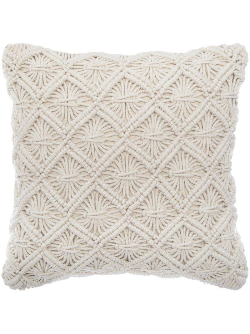 Capa de almofada em macramé Bege - Kiabi