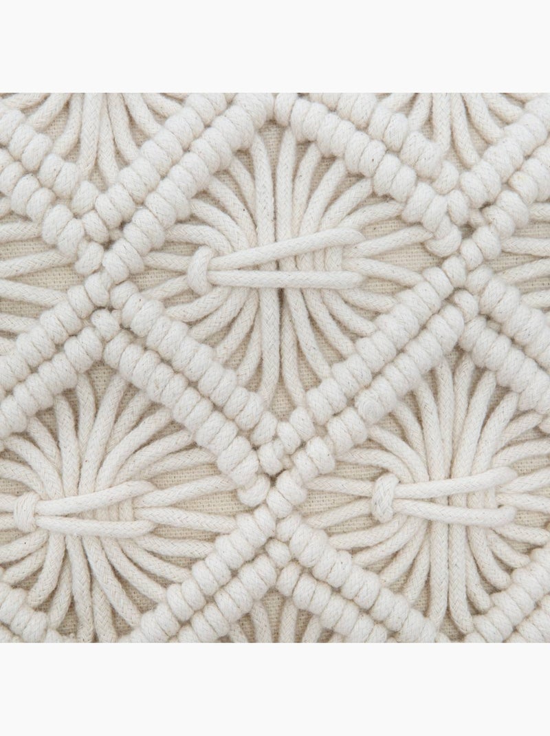 Capa de almofada em macramé Bege - Kiabi