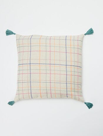 Capa de almofada em mistura de linho (45x45 cm) - Kiabi Home