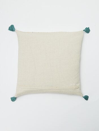 Capa de almofada em mistura de linho (45x45 cm) - Kiabi Home