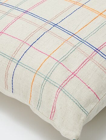 Capa de almofada em mistura de linho (45x45 cm) - Kiabi Home