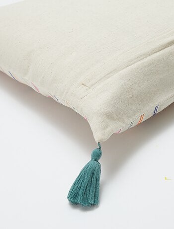 Capa de almofada em mistura de linho (45x45 cm) - Kiabi Home